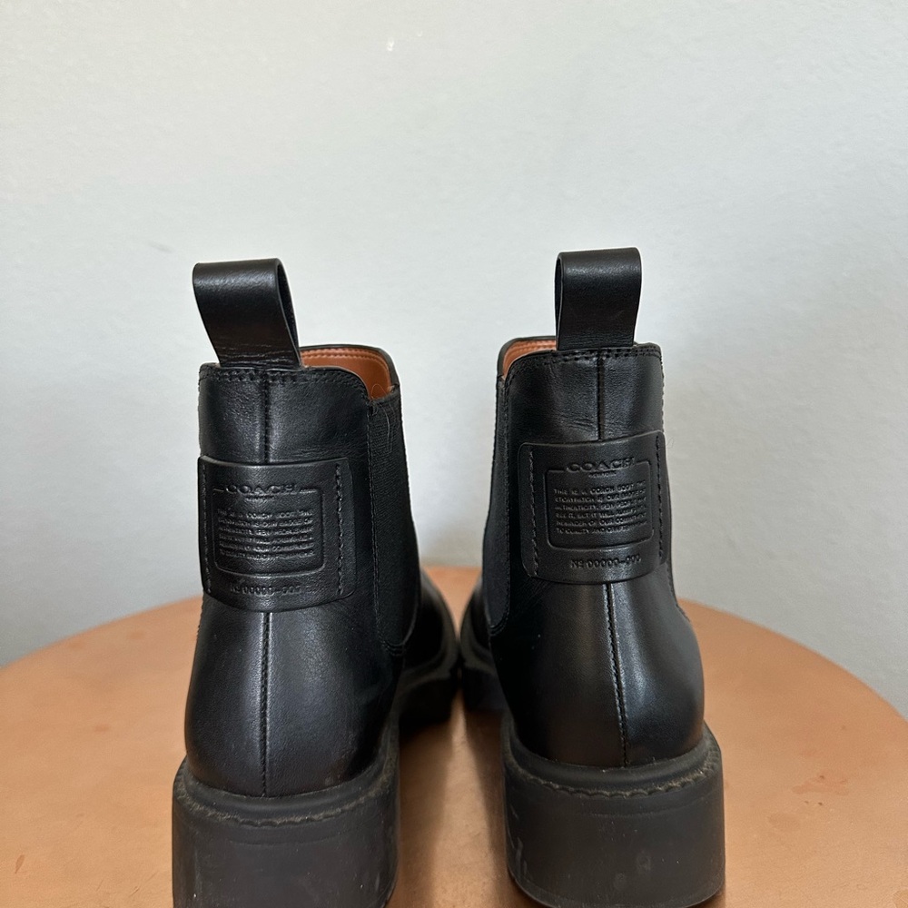 Coach Linden Leather Chelsea Boots - Picture 2 of 8